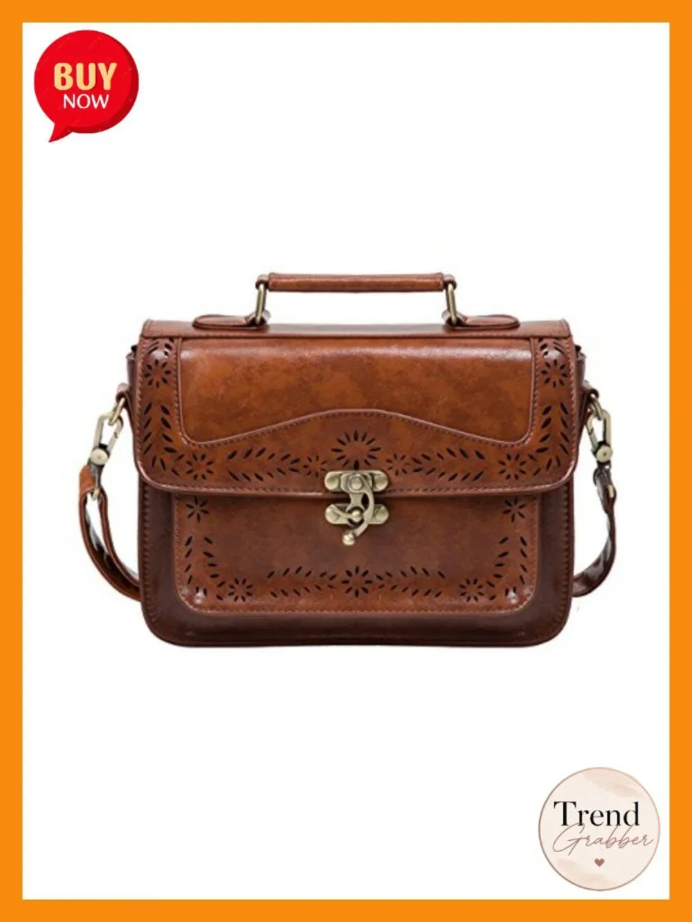 PU Leather Satchel Purse Small Crossbody Messenger Bag Work